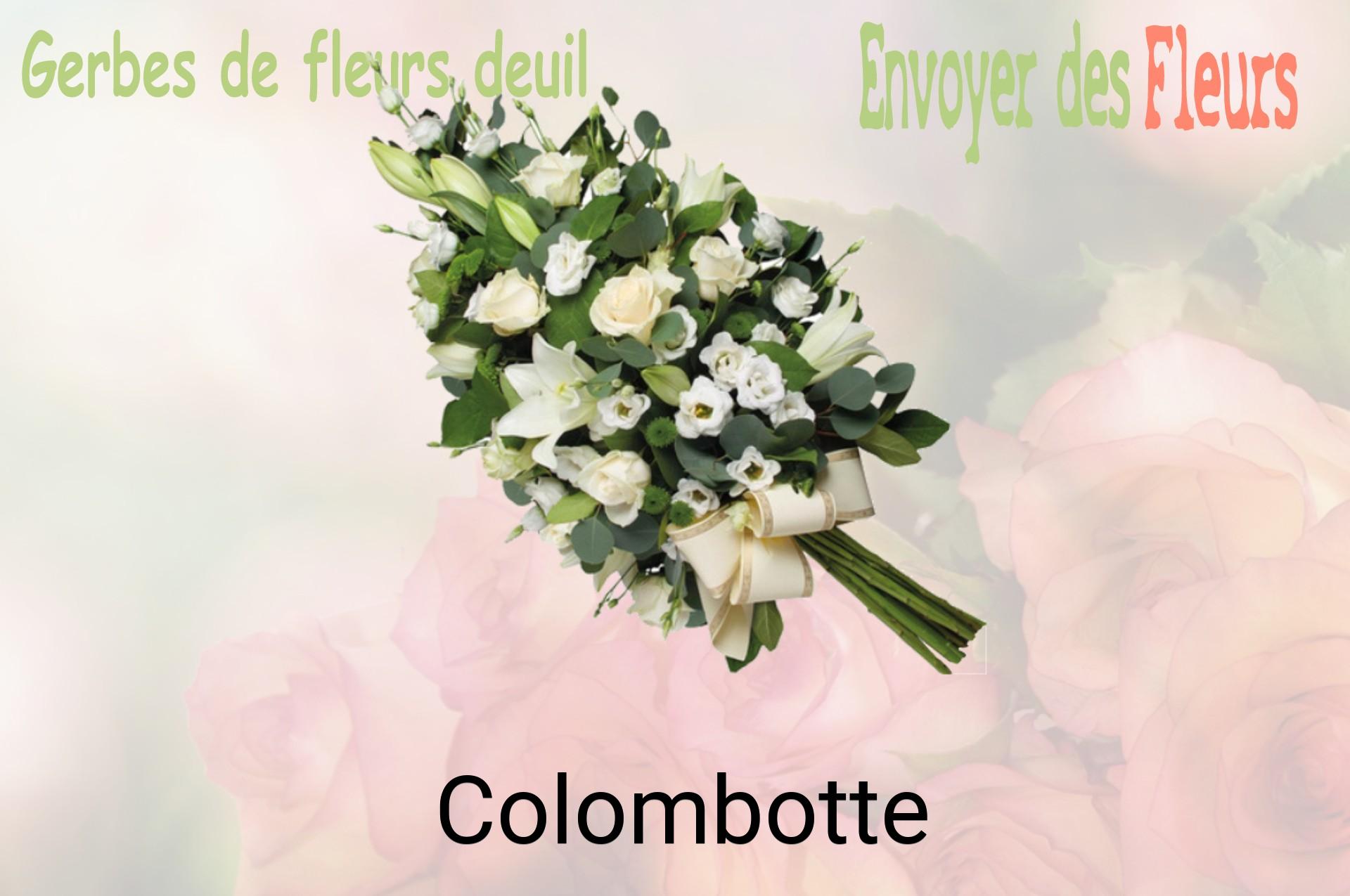 Gerbe de fleurs de deuil livrée à Colombotte